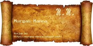Murgas Manna névjegykártya
